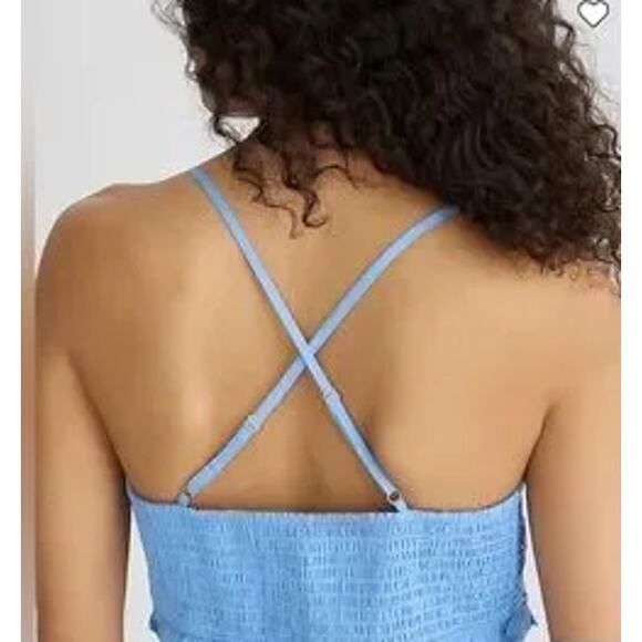 J.CREW Cross-back smocked-waist eyelet top NWOT white Small - Picture 5 of 5